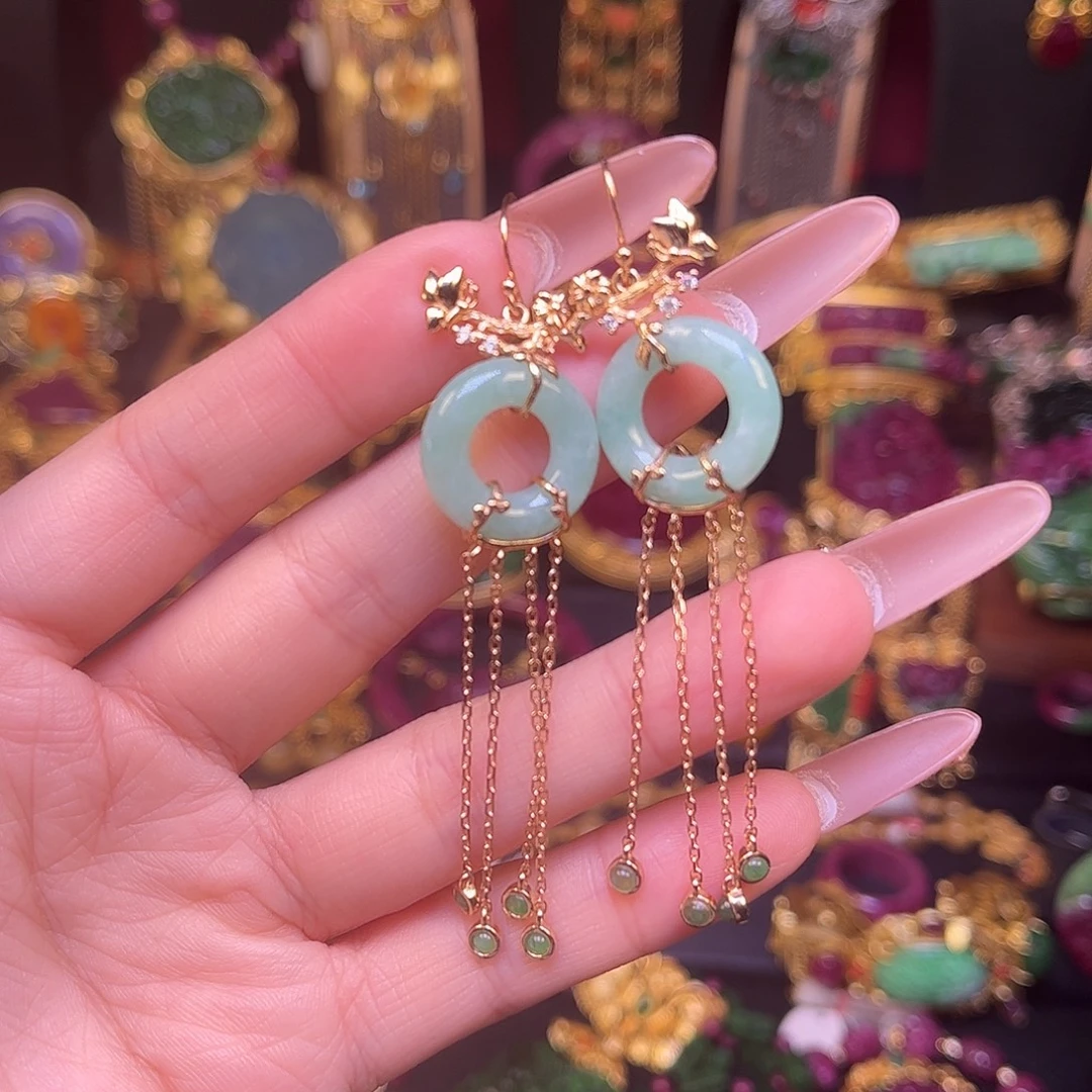 翡翠未镶嵌耳饰特价