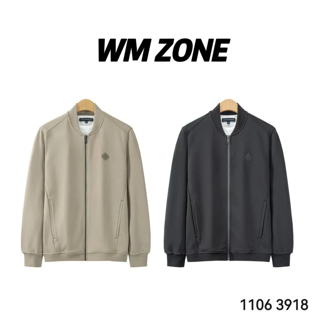 WM  3-7-2698  3918  男士棒球领开衫卫衣