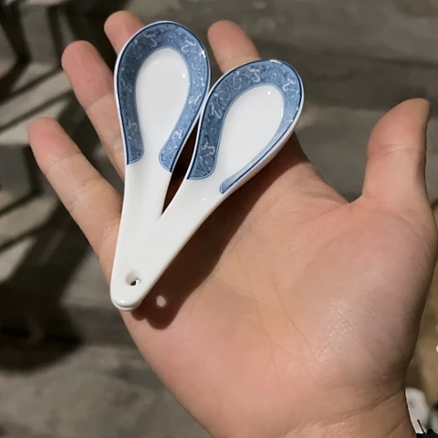 陶瓷勺两个陶瓷陶瓷