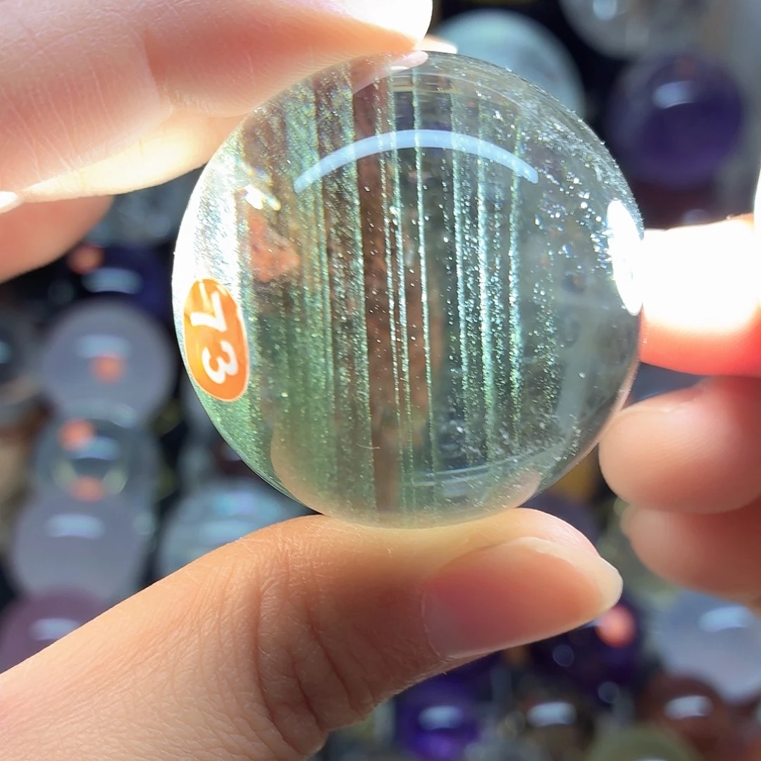 珠宝半成品水晶未镶嵌绿幽灵千层42