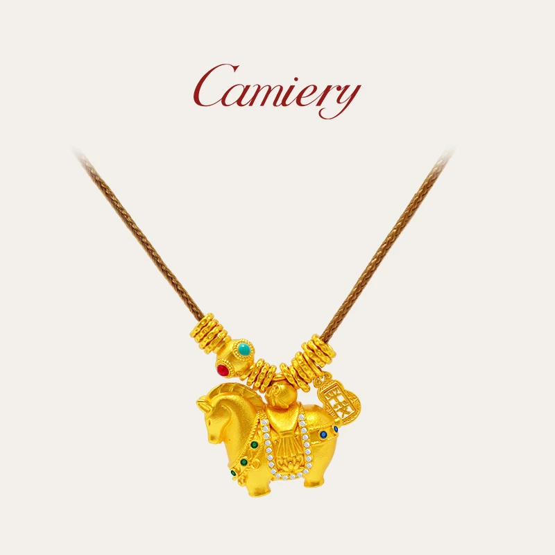 CAMIERY/卡美瑞 新中式唐马盘缠项链百搭