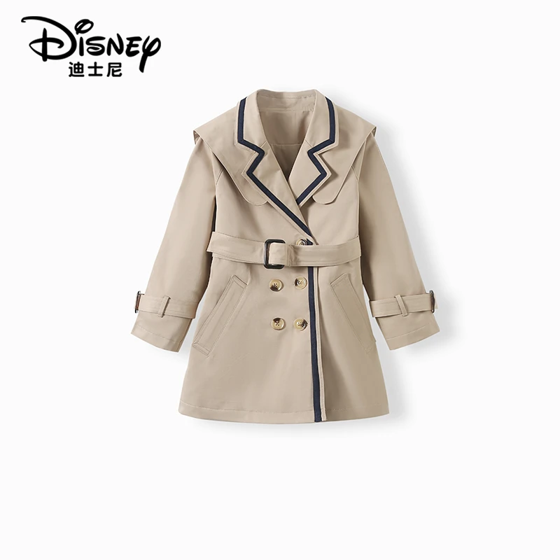 【TQ】Disney/迪士尼女童秋款新款休闲淑女洋气风衣外套XCR3SJ010