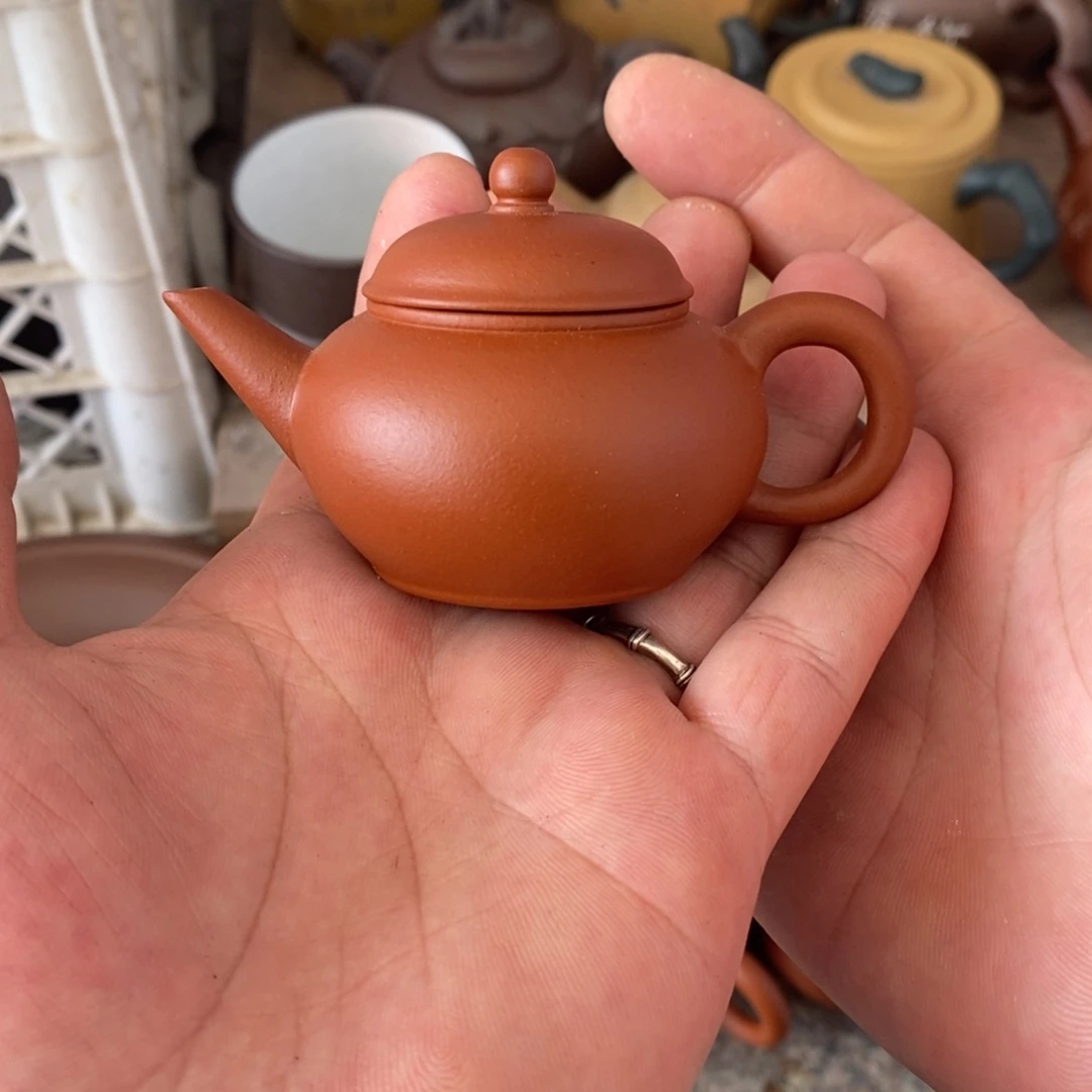 茶壶紫砂老朱泥水平50cc