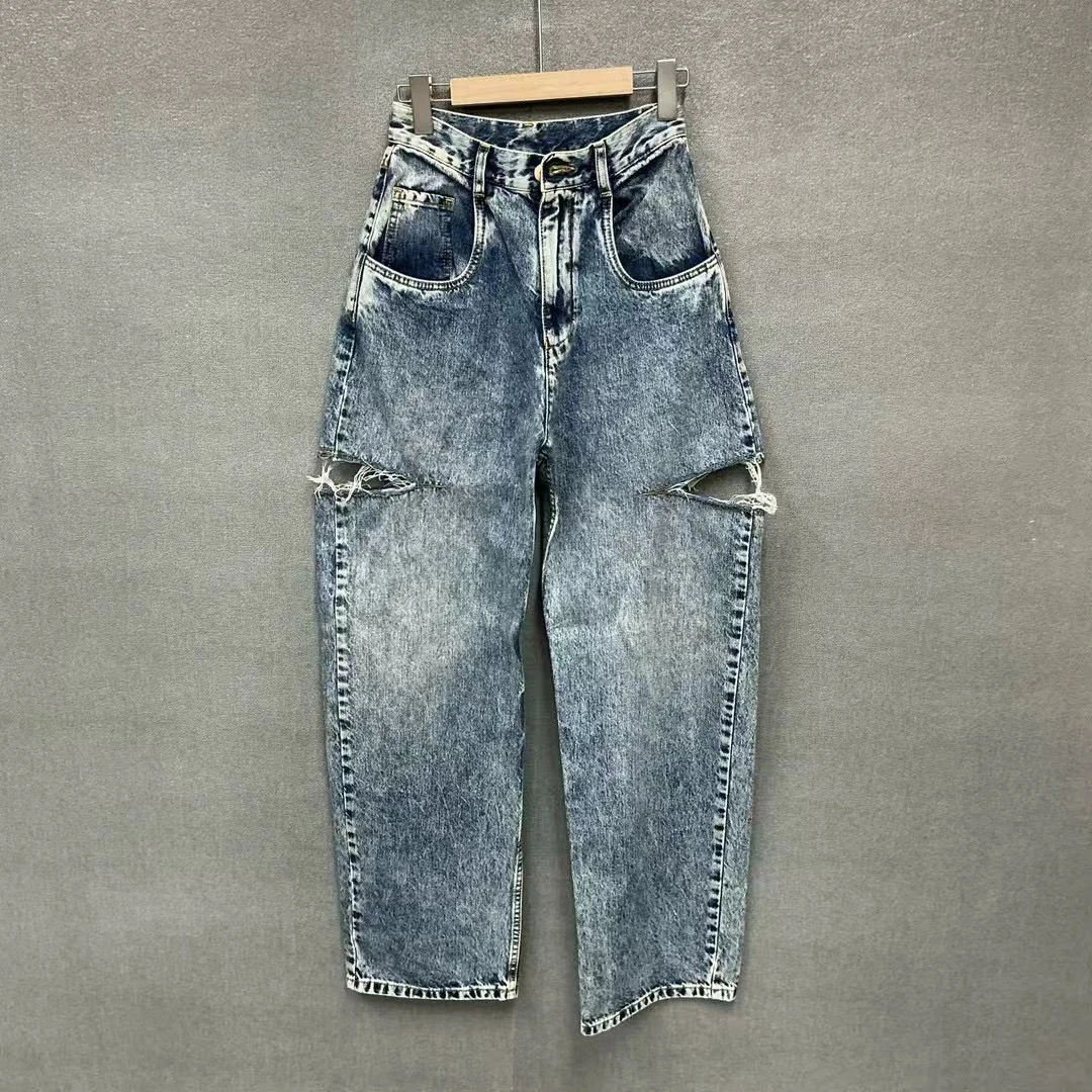 全新未使用 Maison Margiela/梅森马吉拉 刀割直筒牛仔裤40码