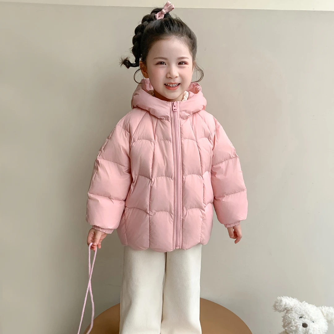 女童羽绒服冬装白鸭绒羽绒棉服外套儿童加厚棉袄冬季保暖百搭潮