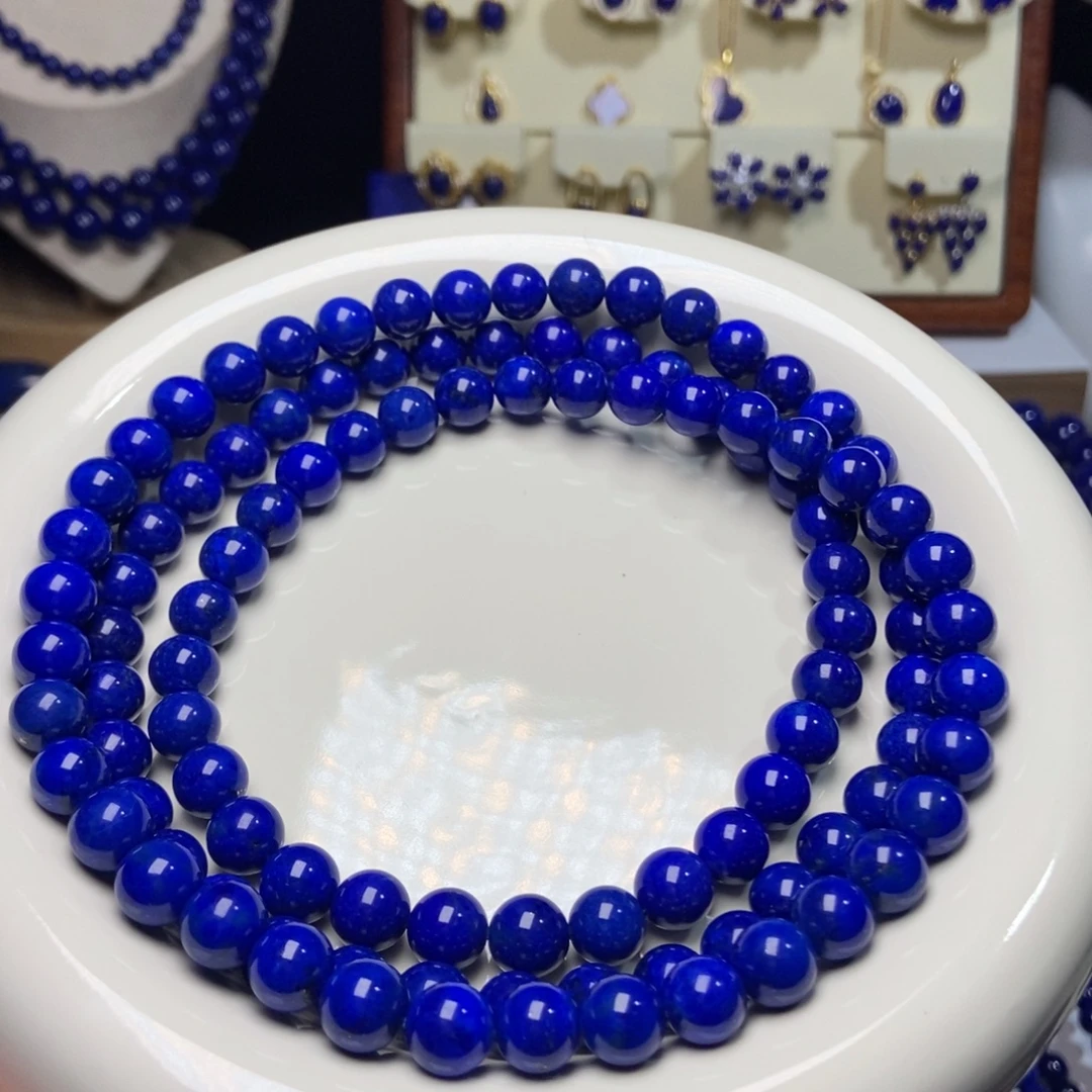青金石未镶嵌老矿 精品8.5mm+108佛珠