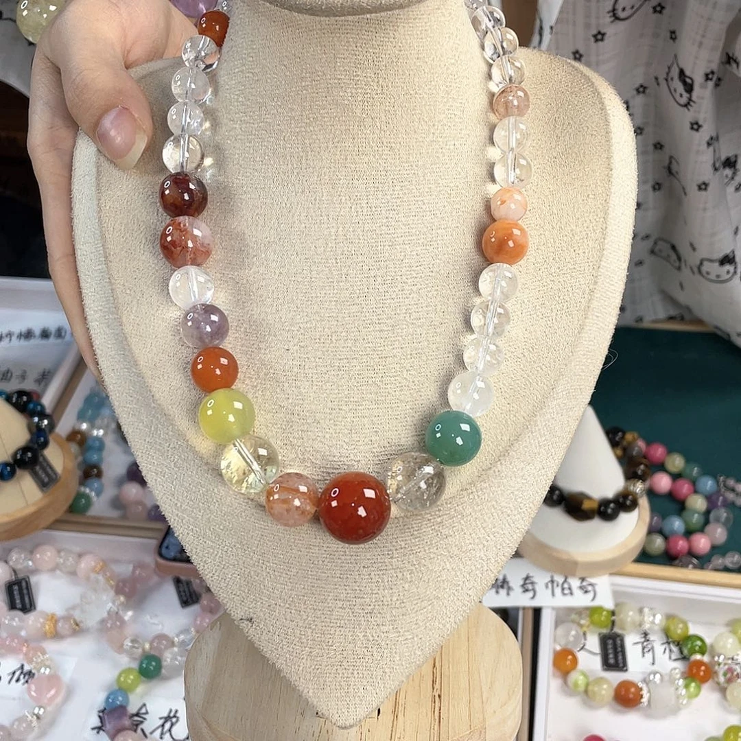 水晶手链银S925镀金镶嵌