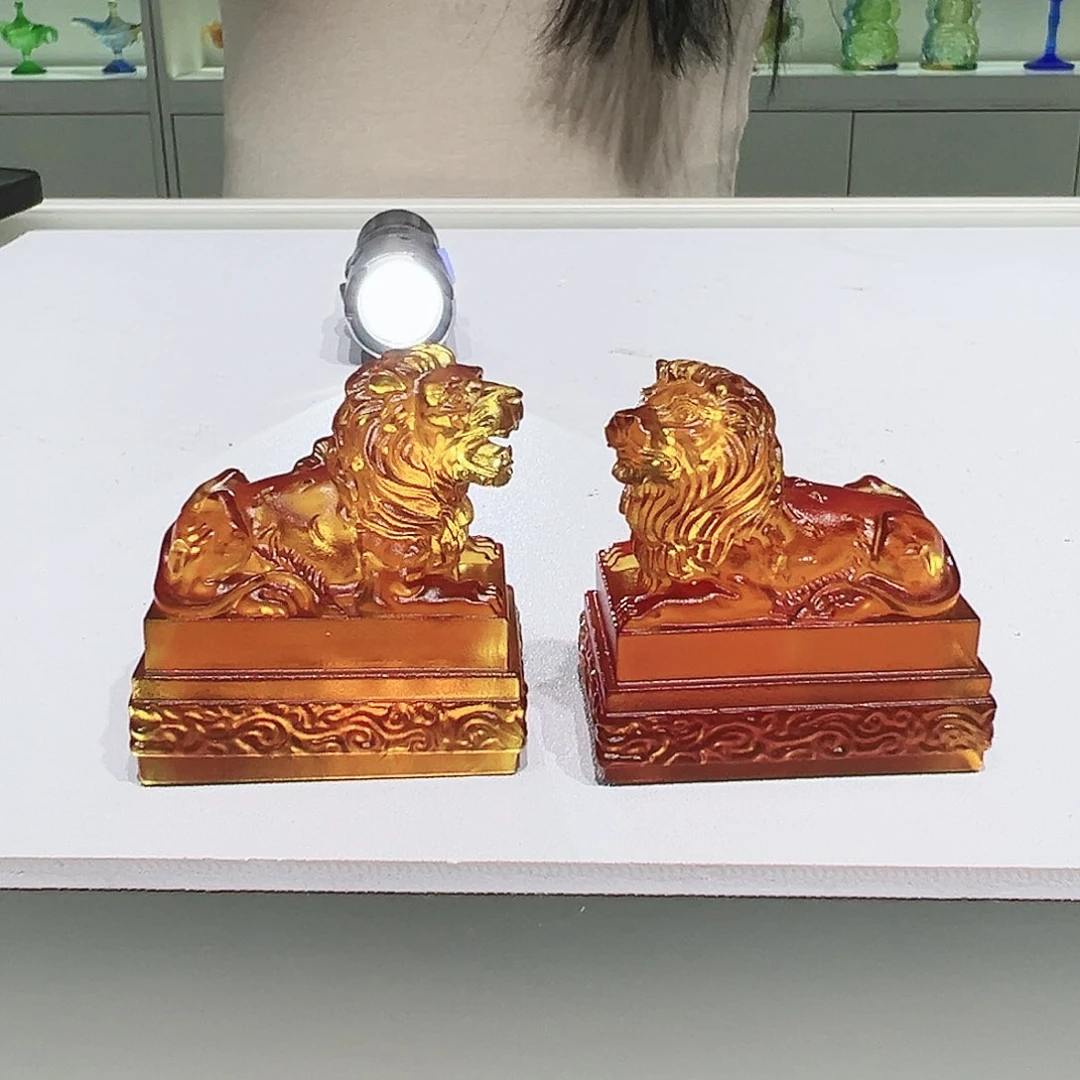 【闪购商品】手工艺品琉璃狮子印章