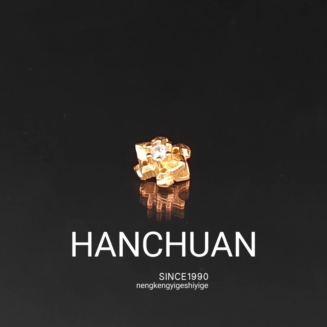 925银银制品 小白钻线束尺寸5.8*6*4mm文玩配饰