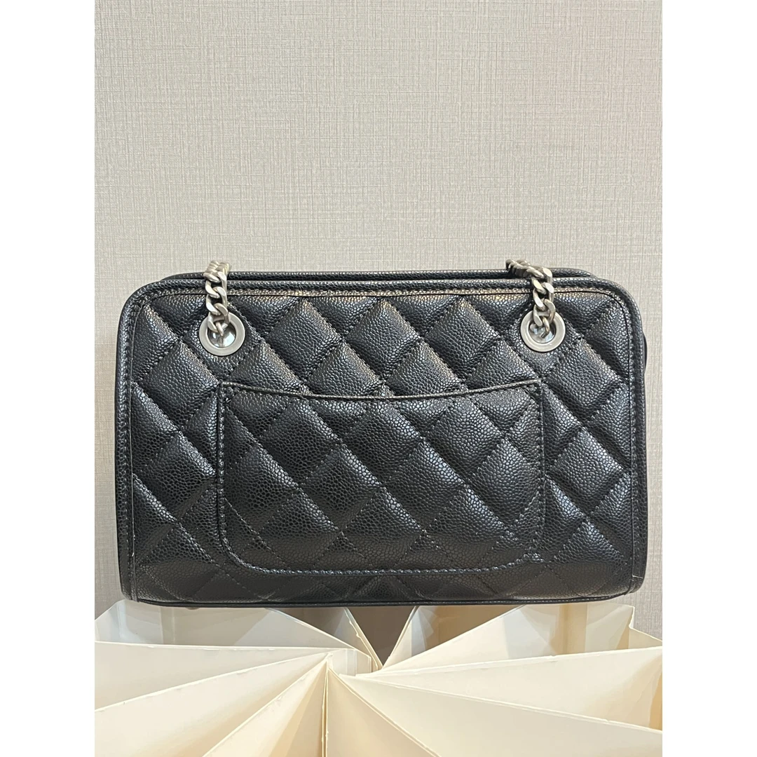 TOLEX2025新款女包横a菱格长链条时尚复古黑色