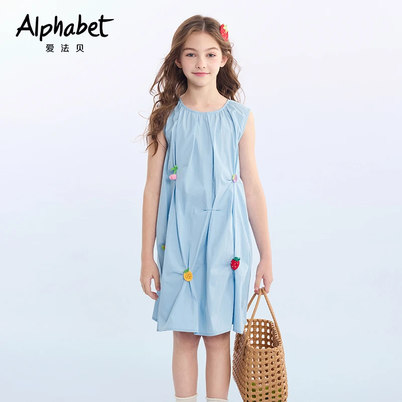 【银泰百货WL】爱法贝女童连衣裙清新田园连衣裙AD2502P403