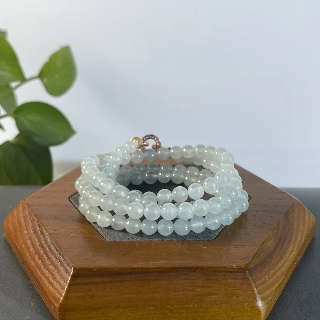 JXA02-154 天然缅甸A货翡翠 翡翠珠串（含配饰）