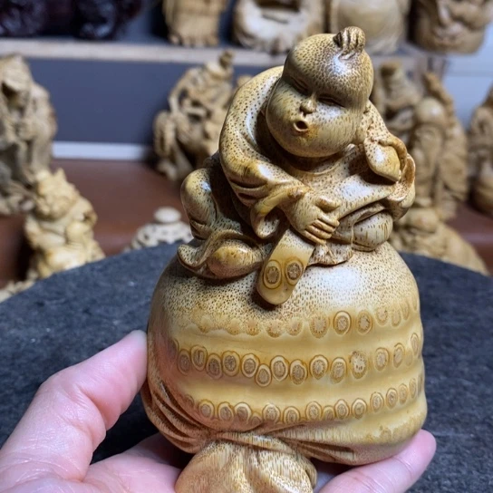 1***3竹手工制作摆件手把老粉漏