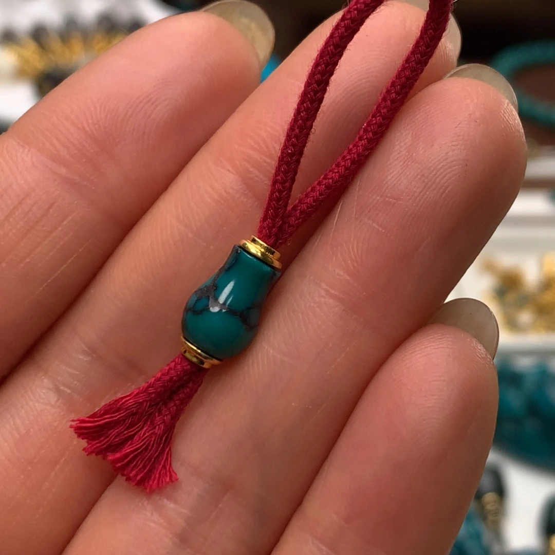 绿松石18K金镶嵌配饰