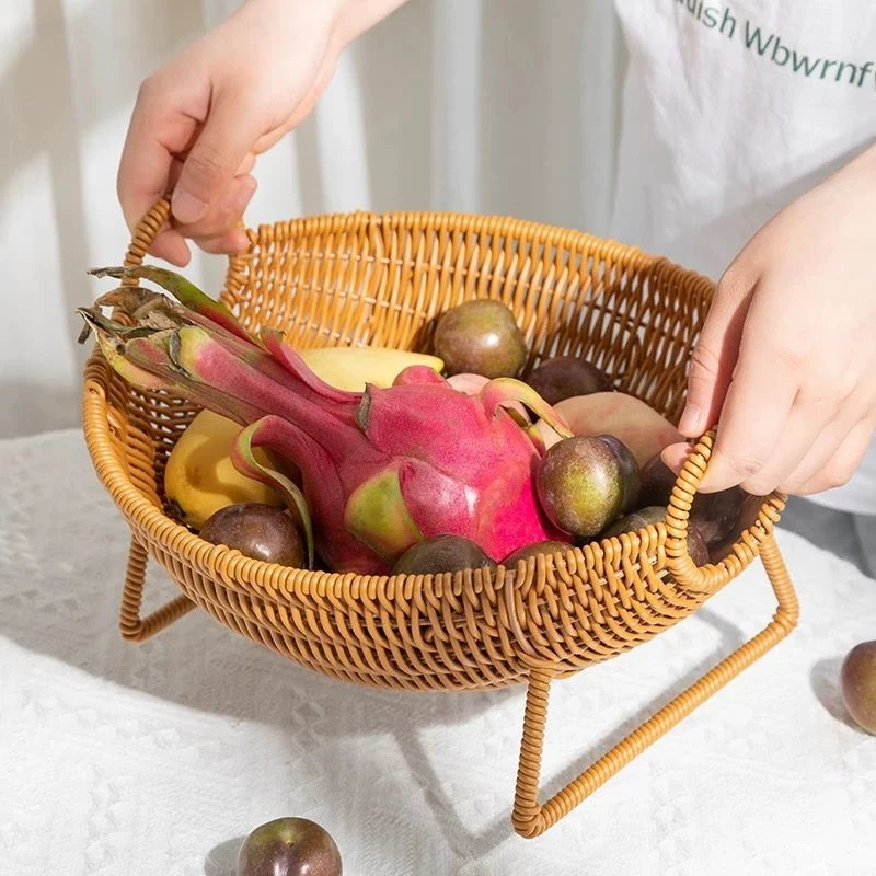 柳元素手提花篮家用筐子水果篮果篮藤编适合情人节使用美观实用