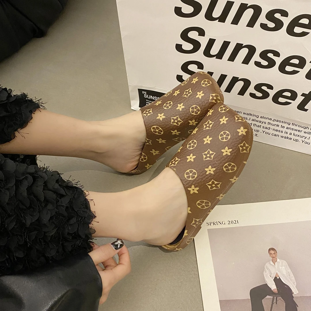 110新款包头拖鞋女2025夏季新款一脚蹬百搭潮牌外穿勃肯底凉拖鞋