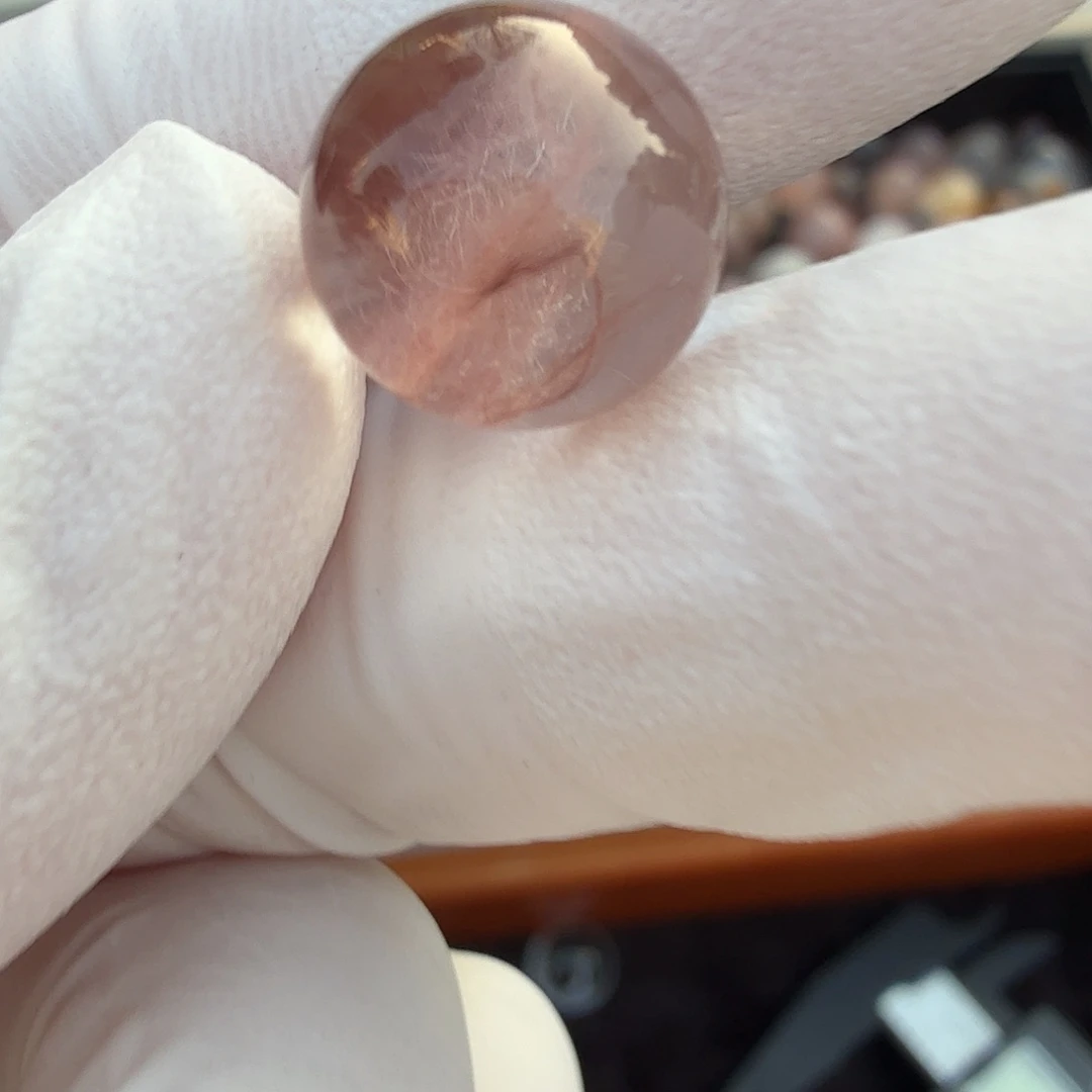 快***ₑ珠宝半成品未镶嵌水晶兔毛定制不退换11mm