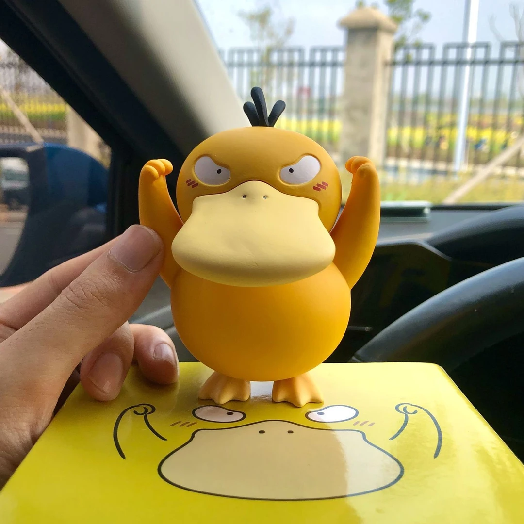 加油可达鸭摆件奋斗鸭冲鸭坤鸭神奇宝贝玩偶手办模型车载桌面摆件