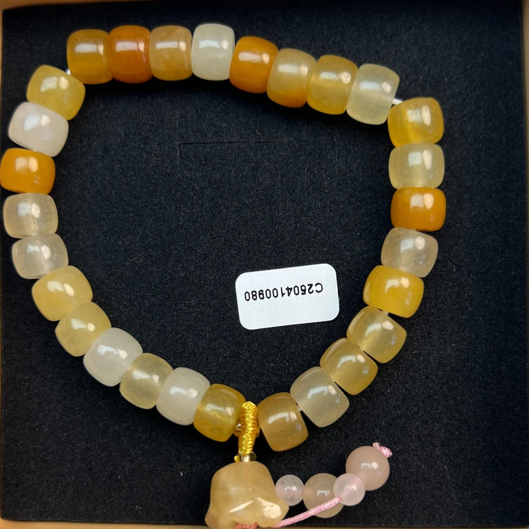 金丝玉彩色老型南瓜珠