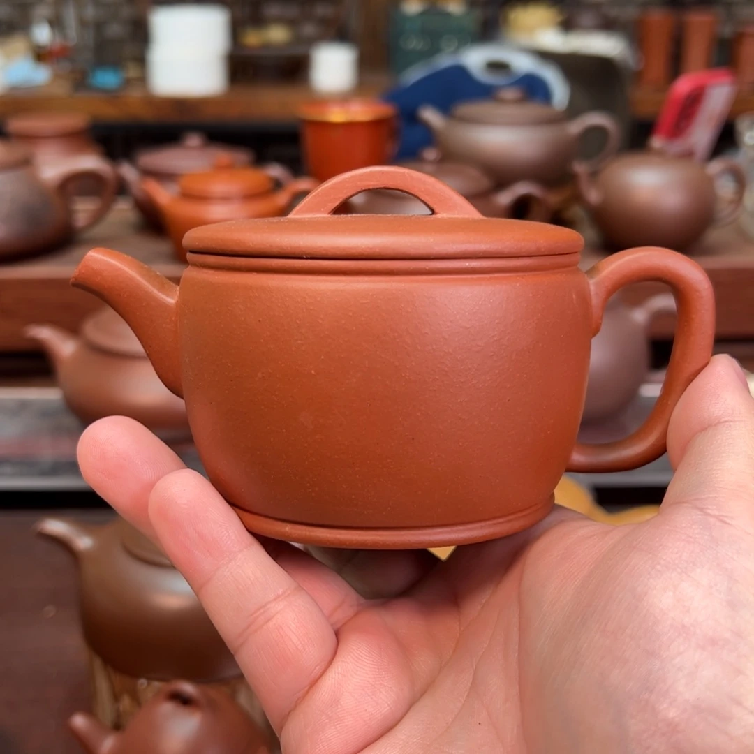 茶壶紫砂轻微手工印记200cc汉瓦清水泥
