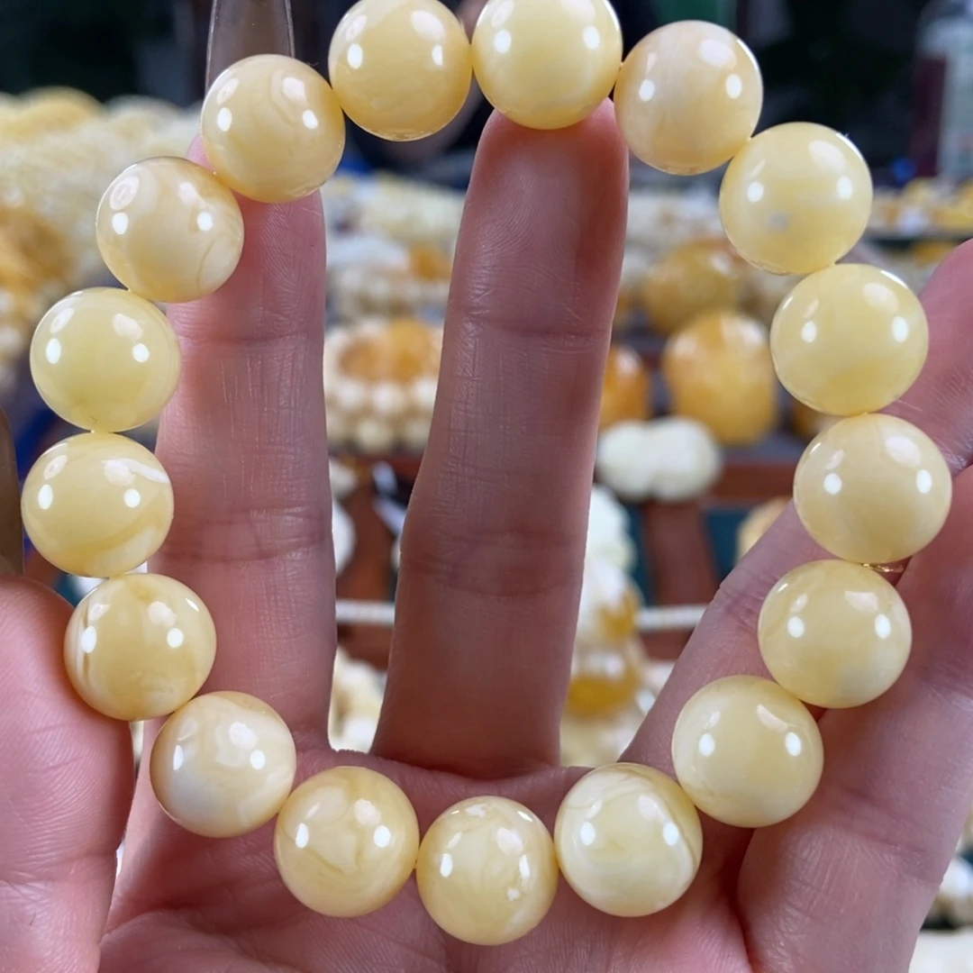 琥珀未镶嵌珠宝奇石12圆珠19.49