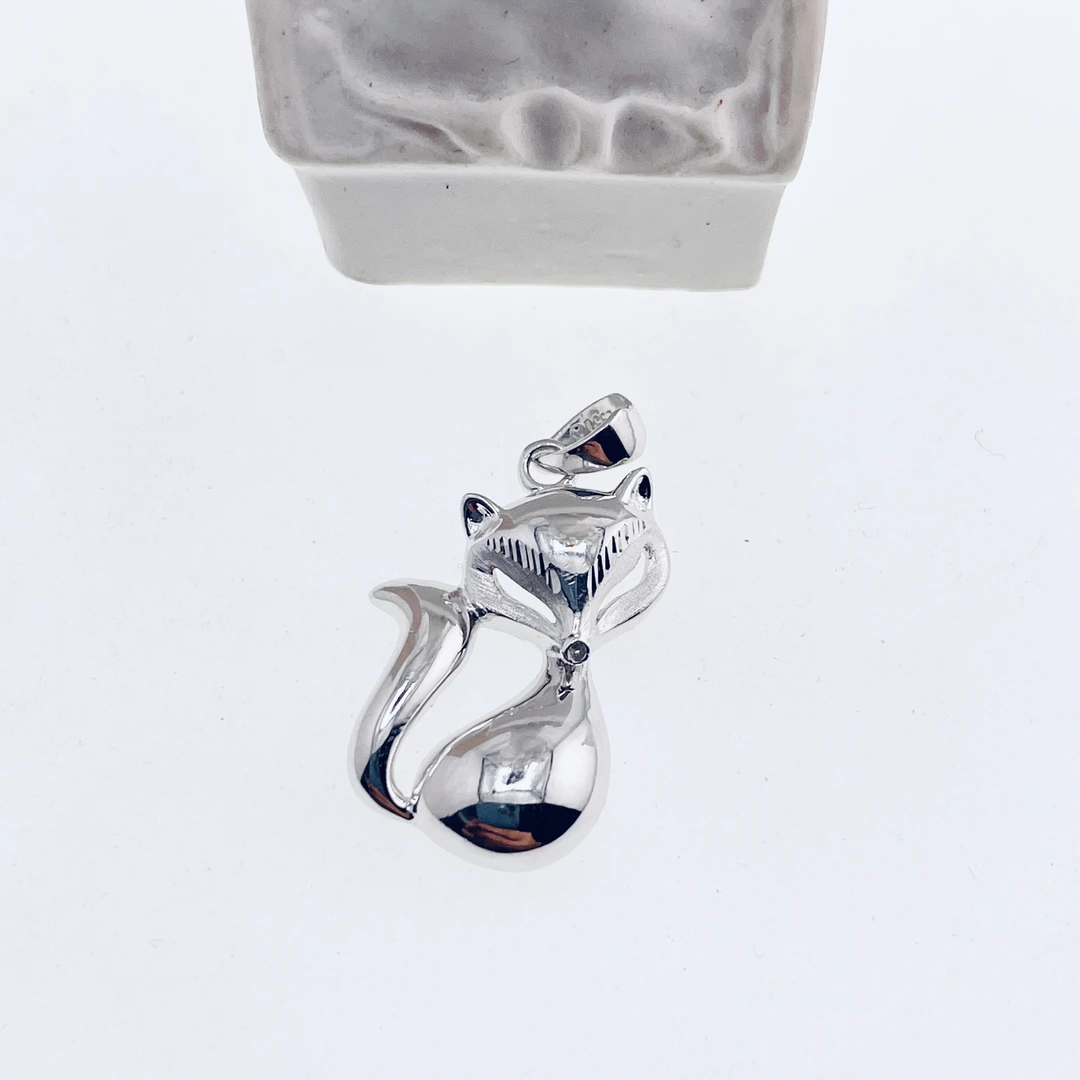 铂金Pt950镜面款狐狸吊坠