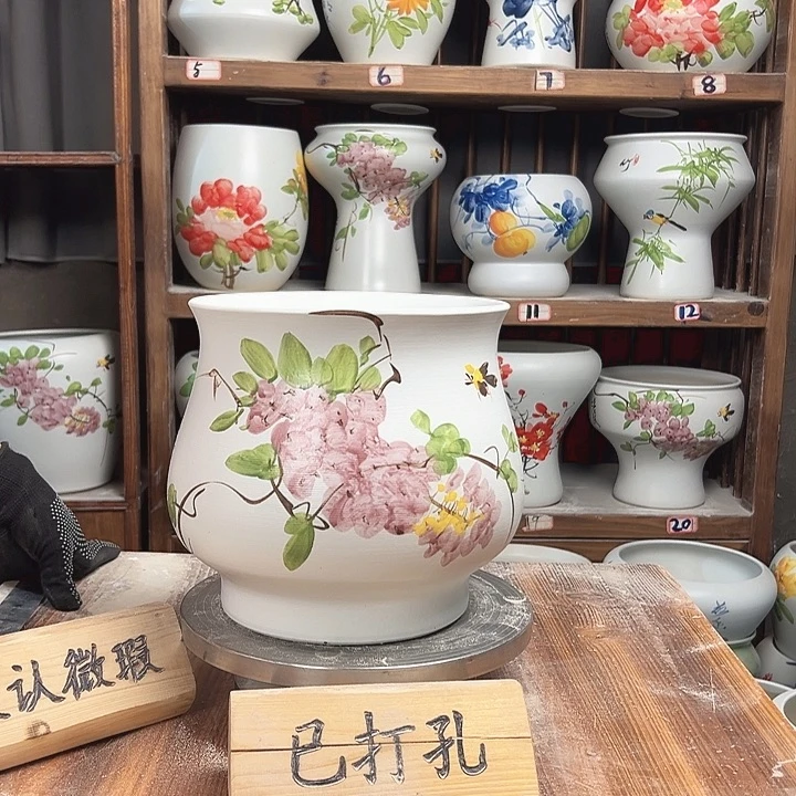 摆件高20口20紫藤新款陶瓷陶瓷