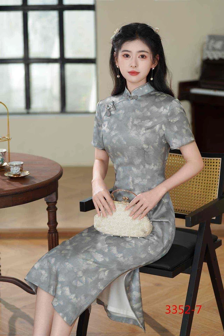桑蚕丝旗袍33527