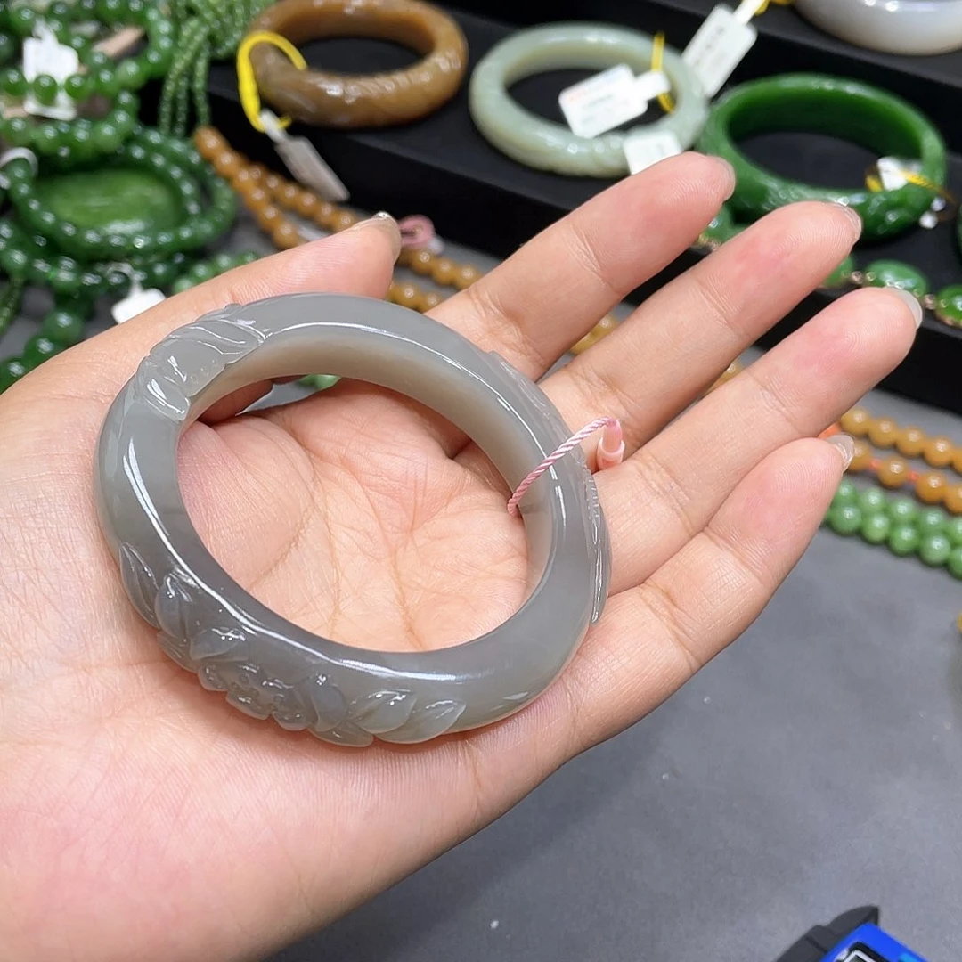 和田玉手镯55圈口71未镶嵌