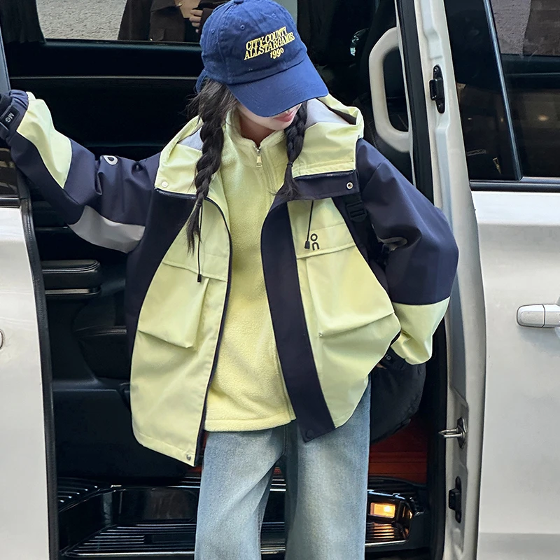 秋冬款女童冲锋衣外套三合一儿童6-12岁15岁潮款高级感女大童冬装