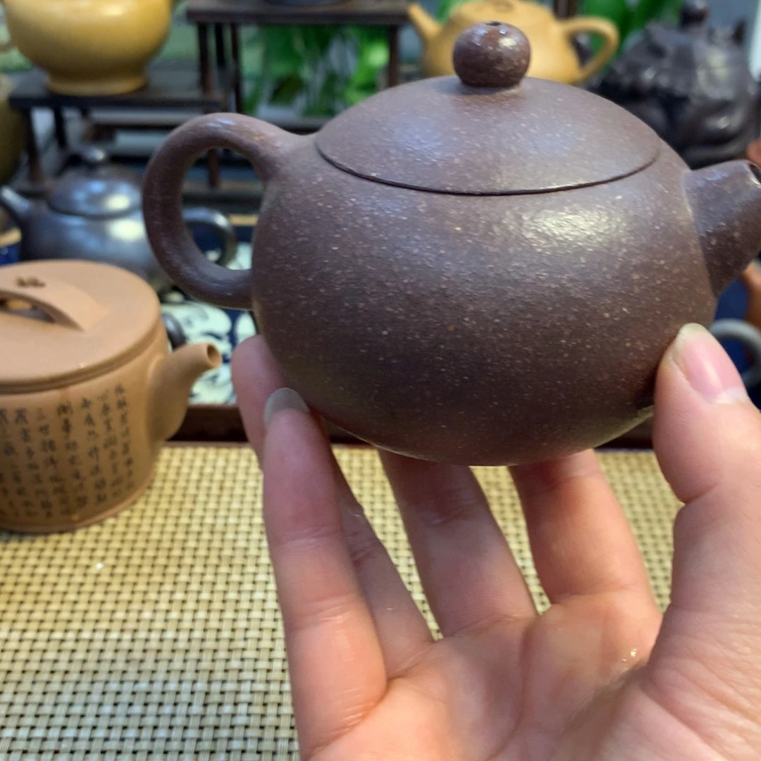 茶壶紫砂宜兴原矿紫泥170cc