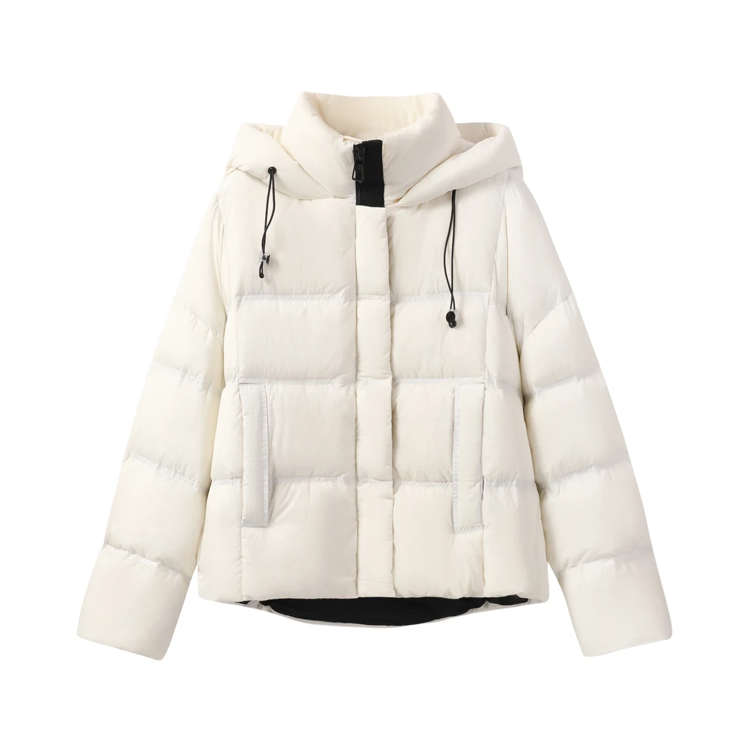 马克华菲女装冬季短款时尚休闲女士连帽保暖羽绒服F54014A519 qq