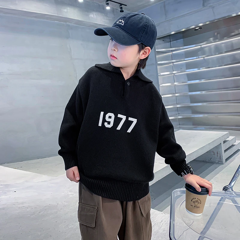 2025新款韩式男女童秋冬加绒毛衣韩系加厚保暖针织打底