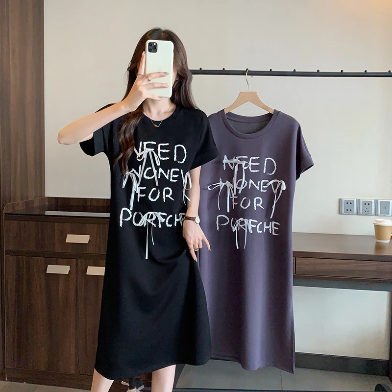 哺乳连衣裙夏季胖mm外穿辣妈款大码裙子女蝴产后显瘦喂奶连衣裙潮