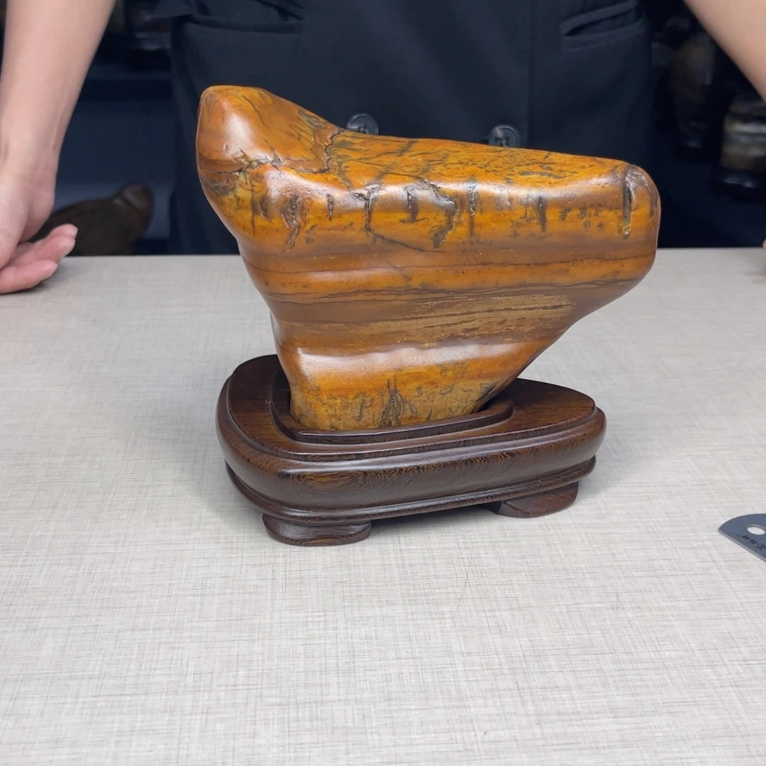 石材广西大化彩玉石配底座