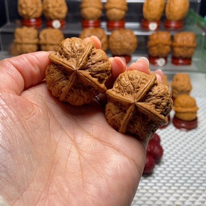 把件文玩核桃37舍利子四棱