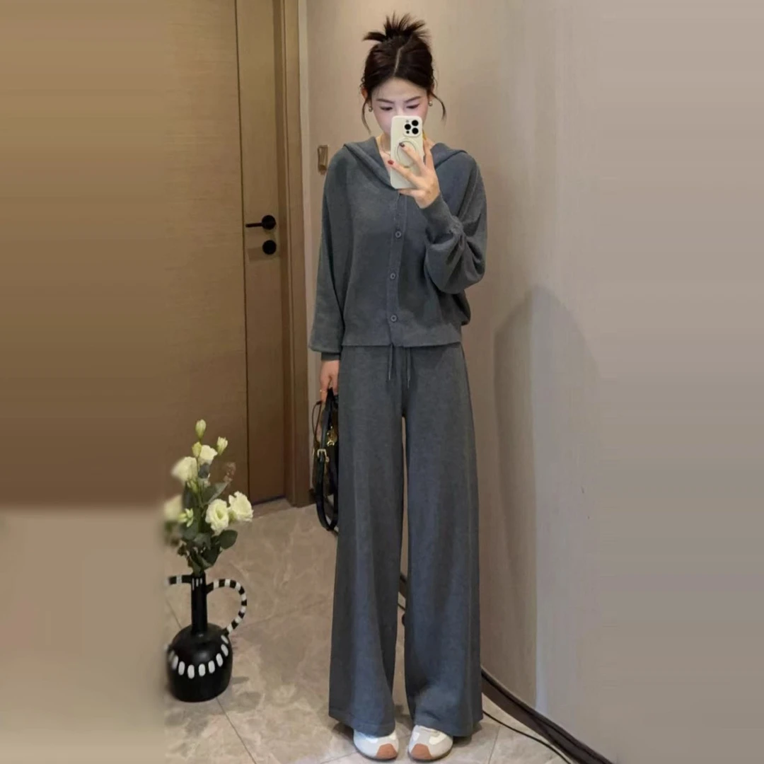 孕妇套装秋季2025时尚款宽松韩系慵懒风宽松长袖上衣一整套搭配