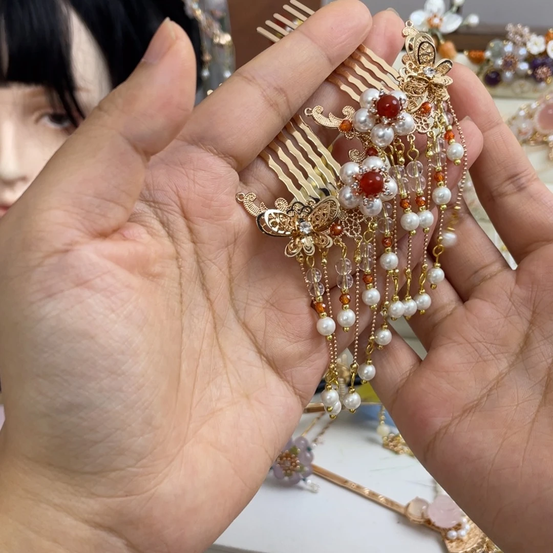 *****醋酸铁合金发梳一对