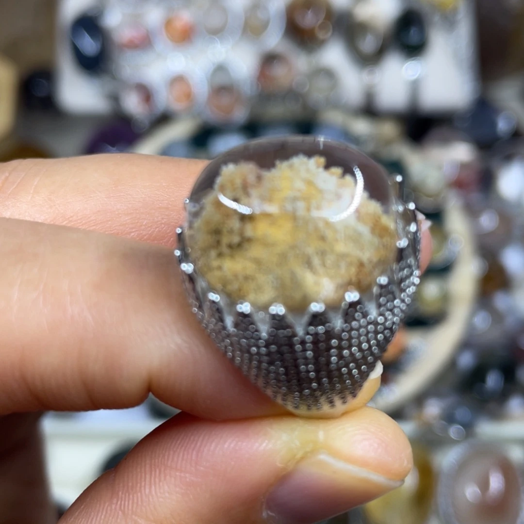 【闪购商品】银S925镶嵌珠宝半成品水晶戒指