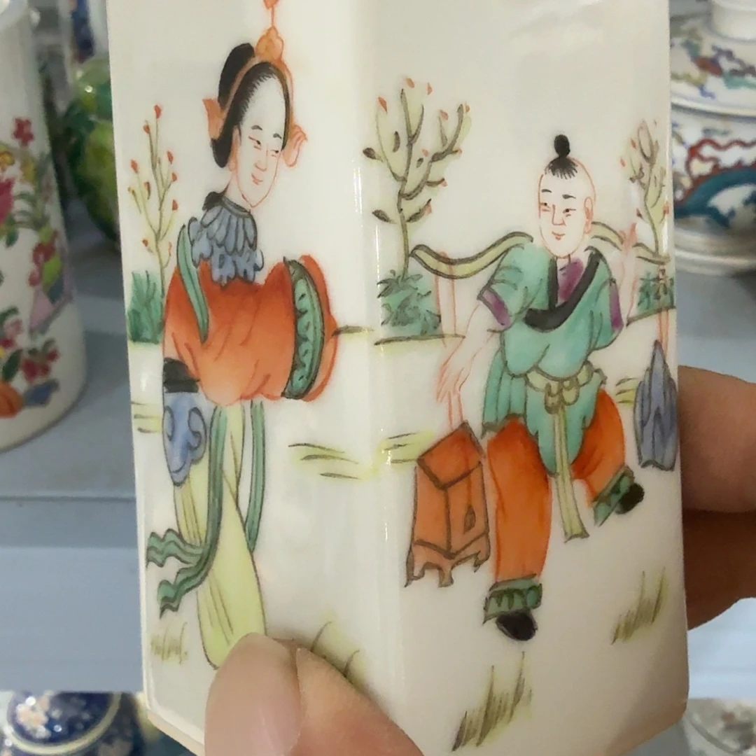 瓷片摆件手绘瓷器全部处理