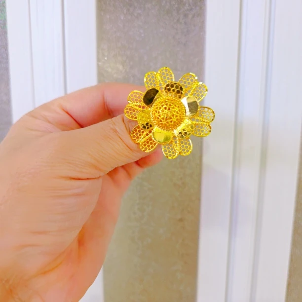 铜合金戒指 铜合金手镯 金色可调节精致时尚女士手镯