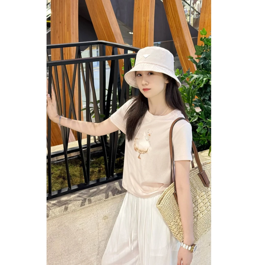 Y.M | 珍珠鸭 小众韩系设计款休闲百搭减龄款短袖1412