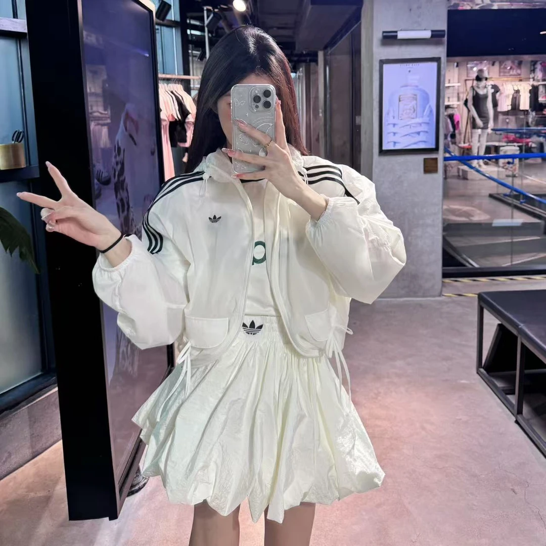 adidas三叶草WINDBREAKER 经典运动夹克外套KB8965 KB8964