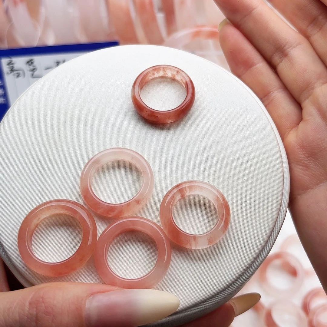 石英质玉戒指未镶嵌ᨳ*静