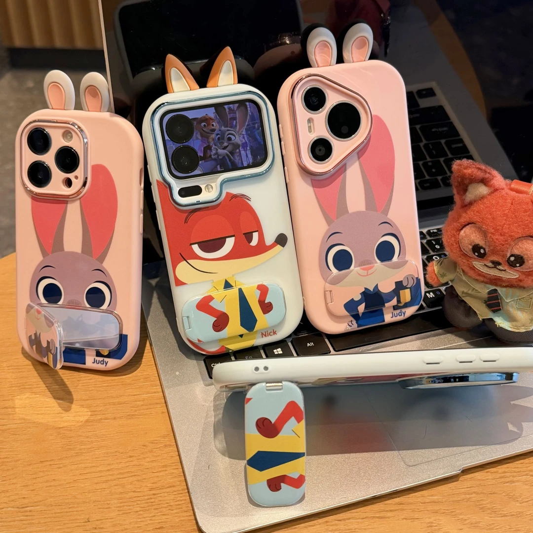 GGBond朱迪尼克耳朵支架适用苹果16胖子手机壳小米17oppo华为vivo