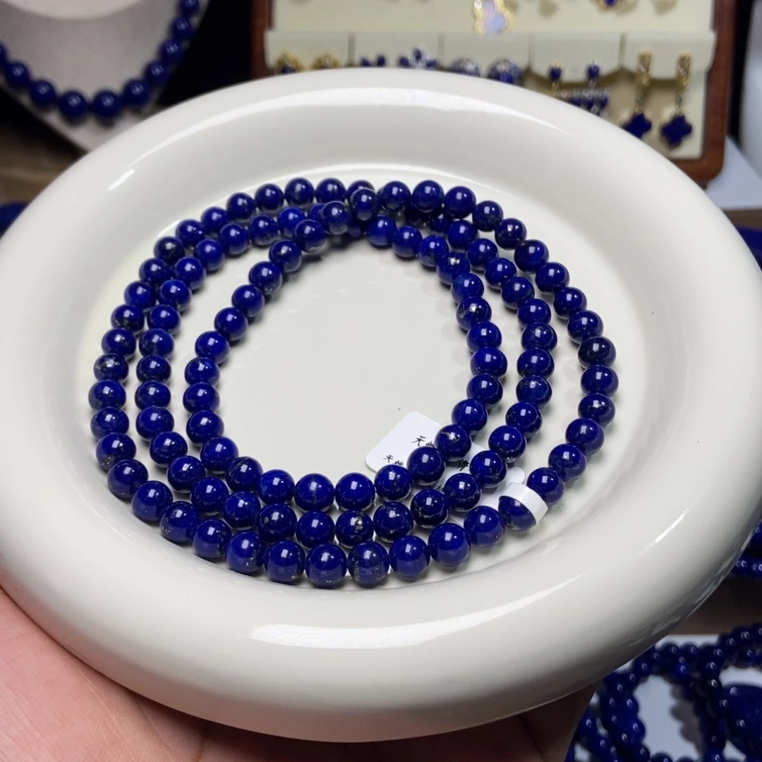 青金石未镶嵌老矿 货头 多金 108佛珠6.5