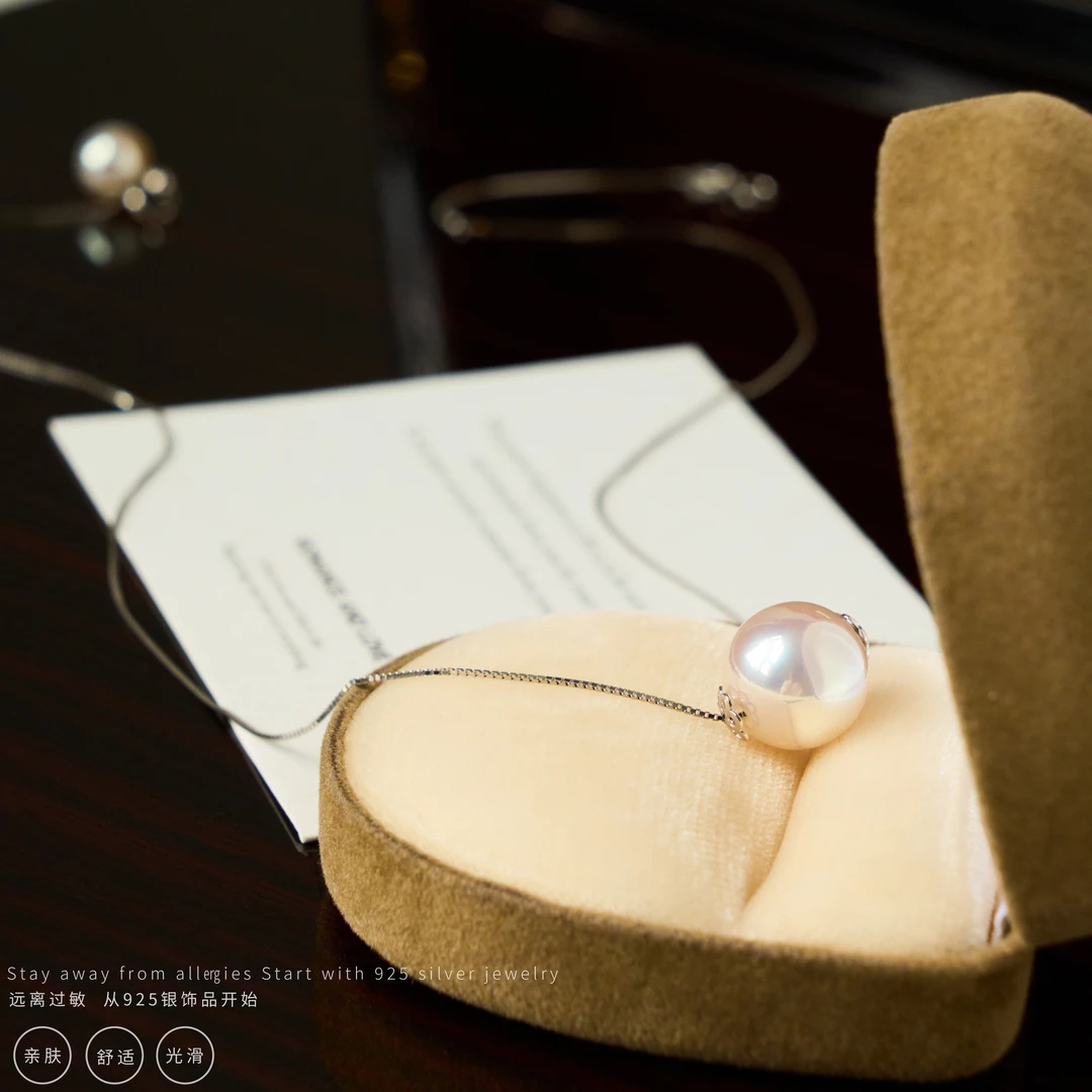 丽沁 链子925银 炫彩极光小灯泡白透樱花粉路路通项链抽拉颈链