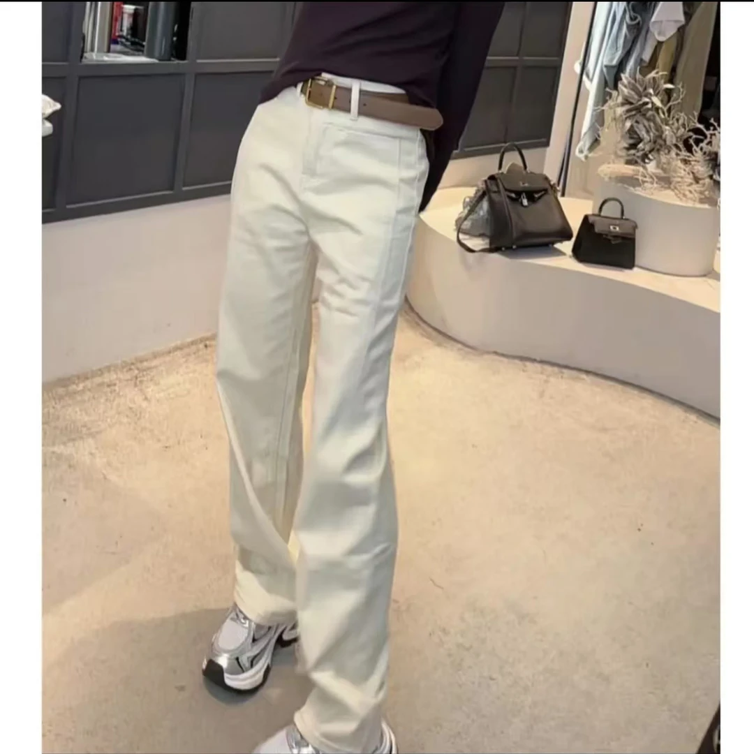 2025早春新品时尚水洗休闲裤牛仔裤显瘦百搭新款女士长裤7829