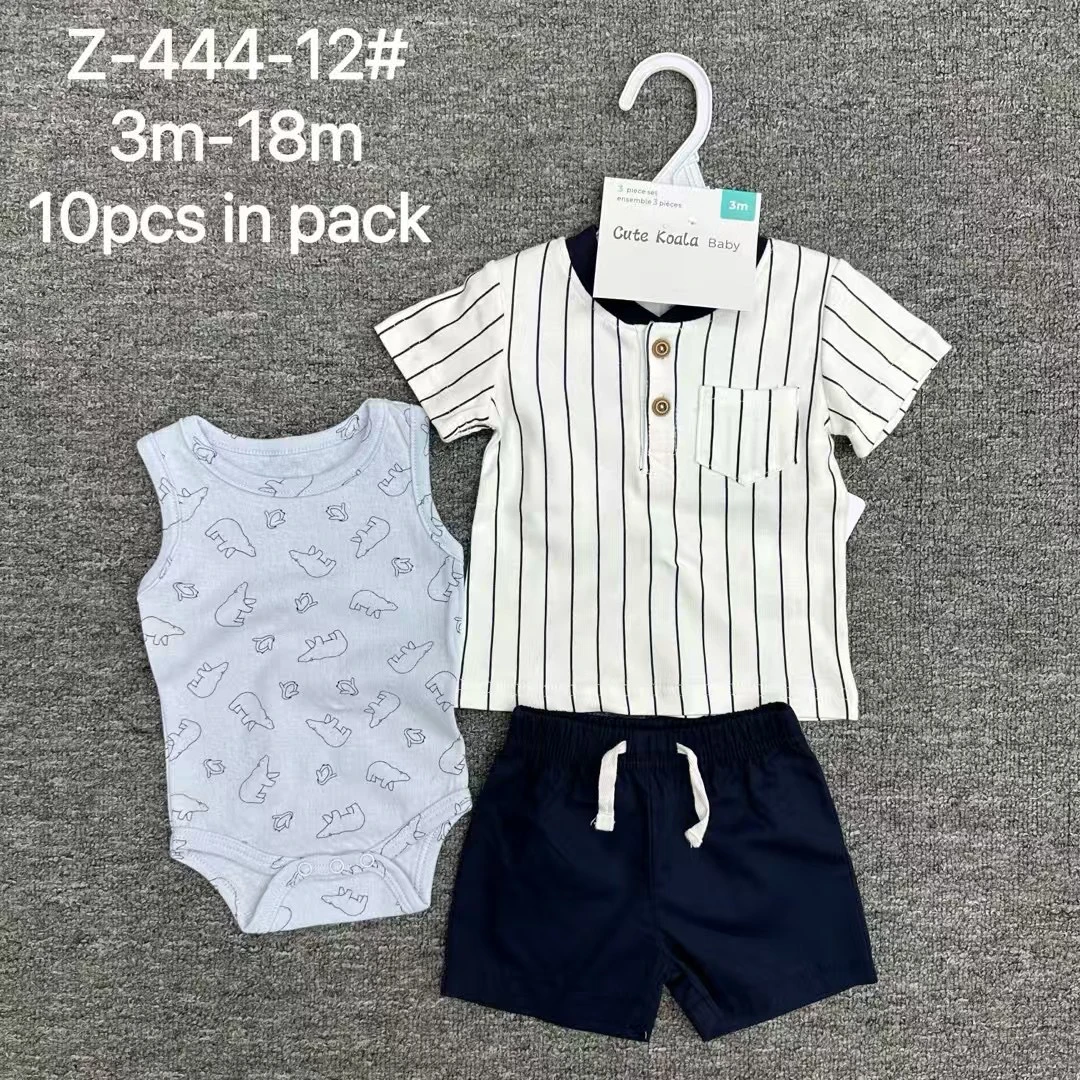 柠檬童装婴儿新生儿哈衣➕短裤套装三件套