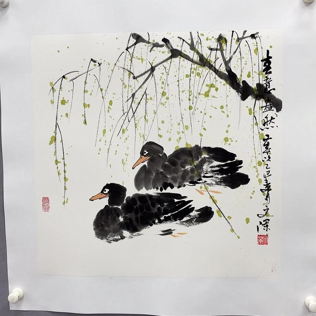 国画艺术家真人手绘